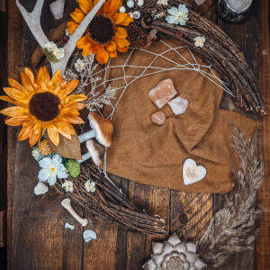 Mabon Dreamcatcher Crescent Moon Wreath